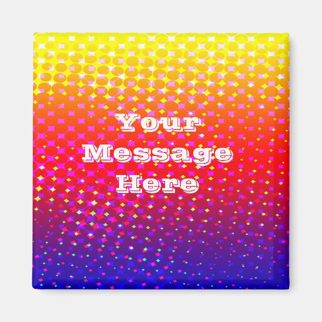 Íman Rainbow Pattern Sparkle Magnet (Frente)