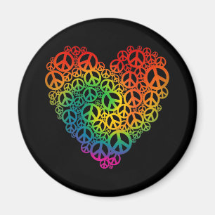 Íman Rainbow Peace Heart