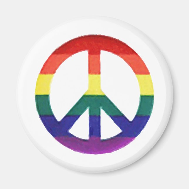 Íman Rainbow Peace-Sign (Frente)