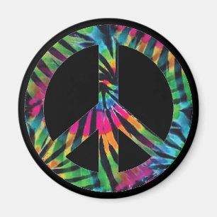 Íman Rainbow Peace Sign Hippie Magnet