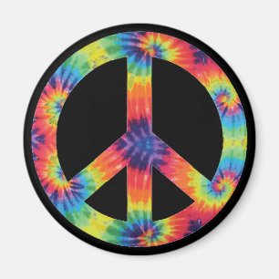 Íman Rainbow Peace Sign Hippie Magnet