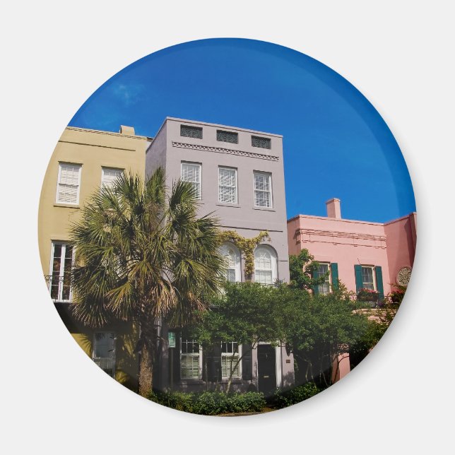 Íman Rainbow Row Charleston, SC (Frente)