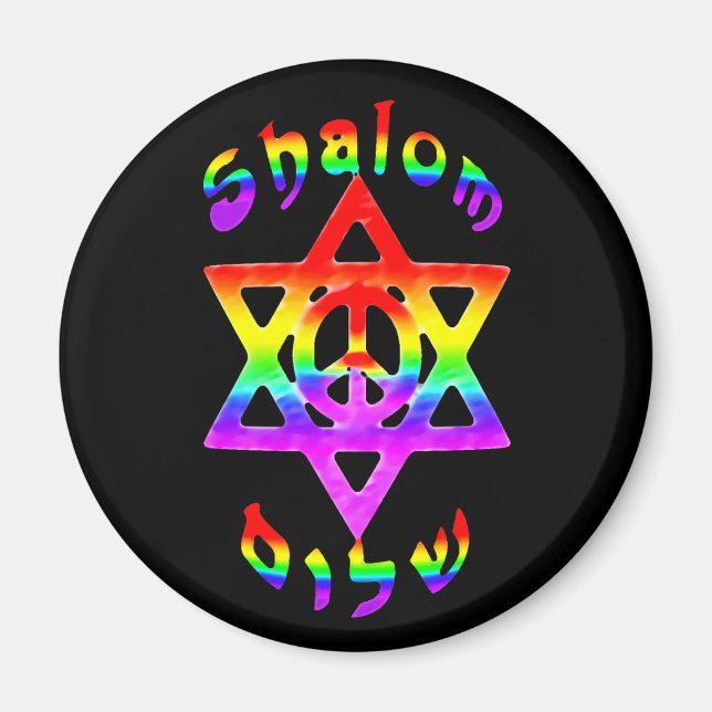 Íman Rainbow Shalom Magnets (Frente)