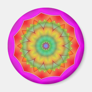 Íman Rainbow Star Kaleidoscope Mandala Hearker Sticker