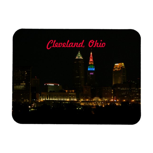 Íman Rainbow Tower, Cleveland Ohio Magnet (Horizontal)