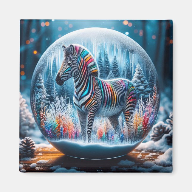 Íman Rainbow Zebra Magnet (Frente)