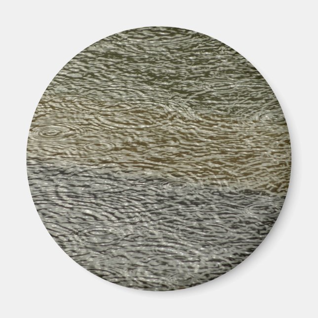 Íman Raindrop Ripples Fotografia Abstrato (Frente)