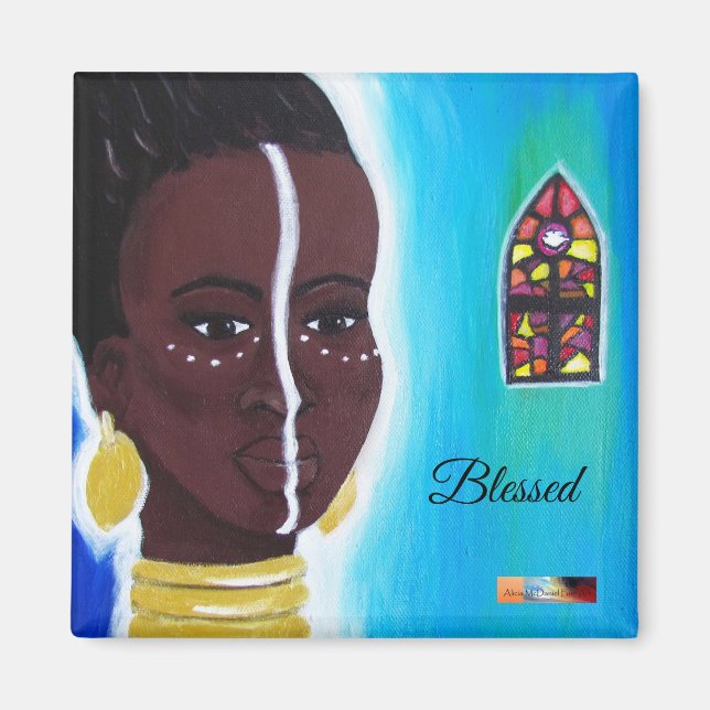 Íman Rainha Abençoada Ímã por Alicia McDaniel Fine Art (Frente)
