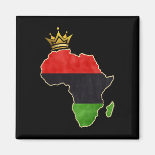 Íman Rainha Afro-Americana Mapa Pan Afro Bandeira Histó