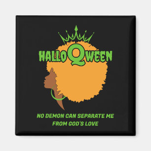 Íman Rainha Afro Cristã do Halloween HALLOQWEEN