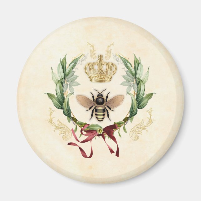 Íman Rainha Botânica Moderna Vintage (Frente)