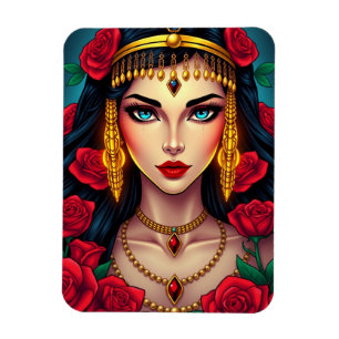 Íman Rainha Cleópatra do Egito no Esplendor Luxuoso