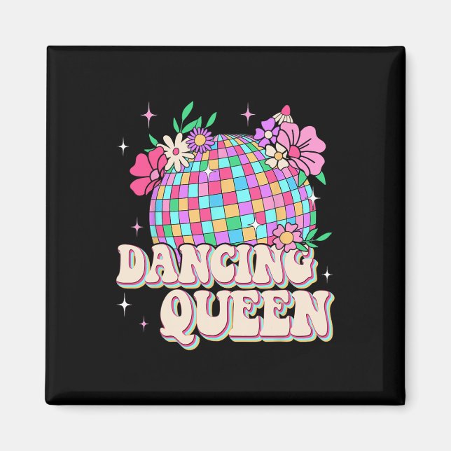 Íman Rainha Dançando Camisa Retro Dança Mãe 70 e 80 (Frente)