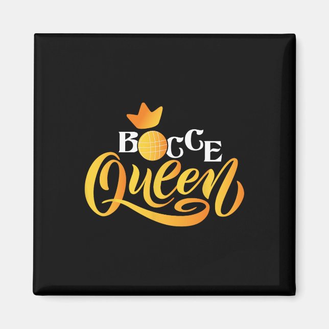 Íman Rainha de Bocha - Jogo de Boliche de Grama Bocha J (Frente)