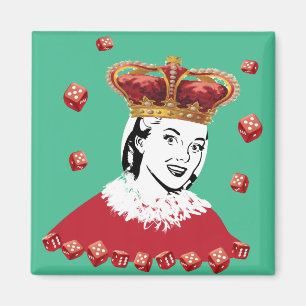 Íman Rainha de Dice - Adicione sua própria foto