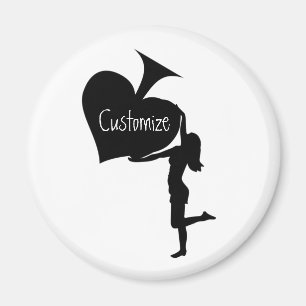 Íman Rainha de Espadas Segurando o Trovão de Ás Negra