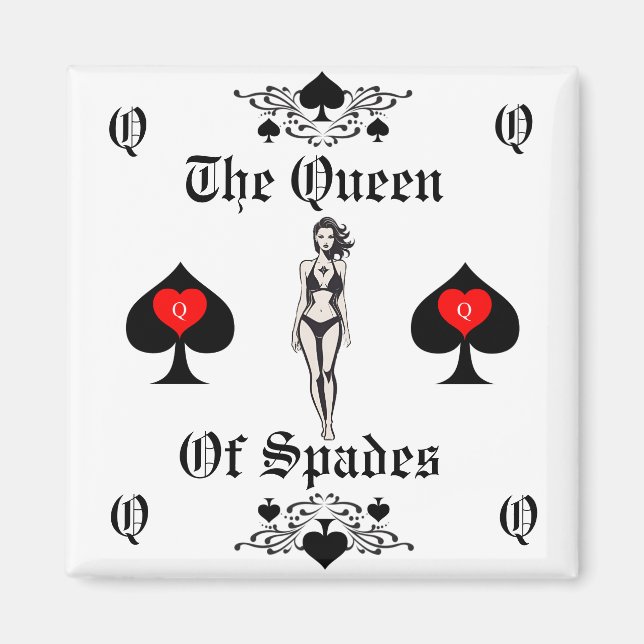 Íman Rainha de Espadas Tarot Card Thunder_Cove (Frente)
