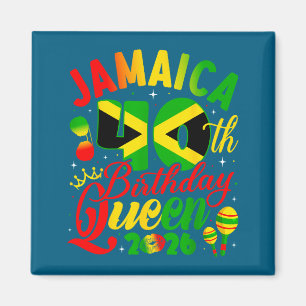 Íman Rainha do 40º Aniversário Garota Jamaica Festa Com