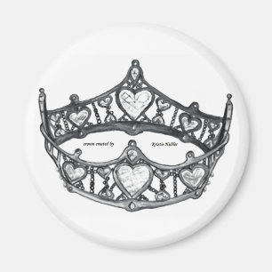 Íman Rainha do Coração Monotone Coroa de Prata Tiara br