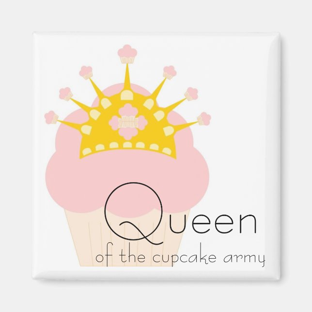 Íman rainha do exército cupcake (Frente)