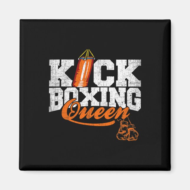 Íman Rainha do Kickboxing Treino de Kickboxer Gráfico  (Frente)