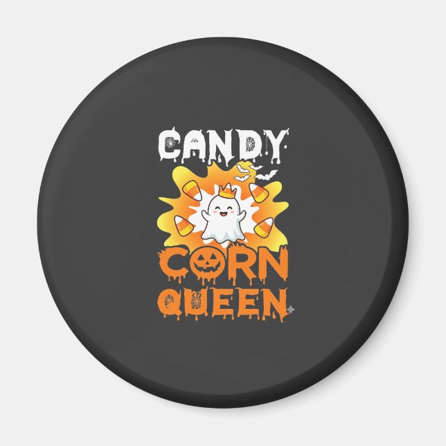 Íman Rainha do Milho Doce Halloween Morcegos Fantasmas  (Frente)