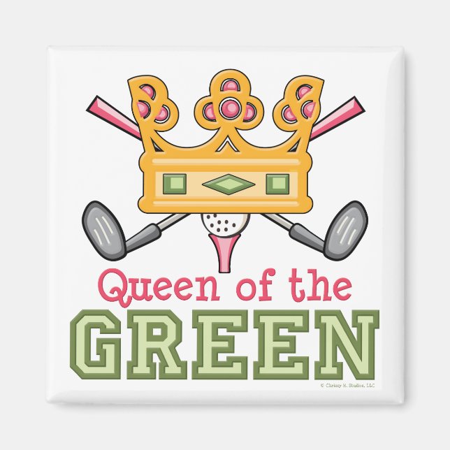 Íman Rainha do Mímã de Golfe Verde (Frente)
