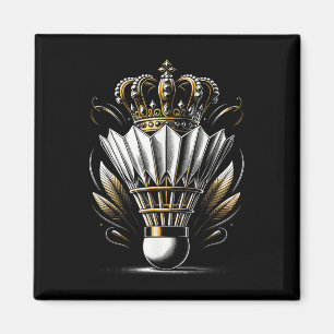 Íman Rainha Do Shuttle Badminton Camisetas Gráficas Div
