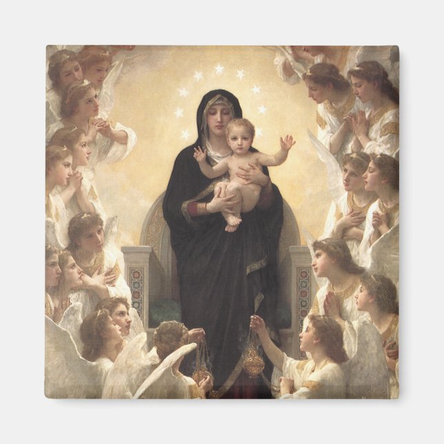 Íman Rainha dos Angels Regina Angelorum, de Bouguereau (Frente)