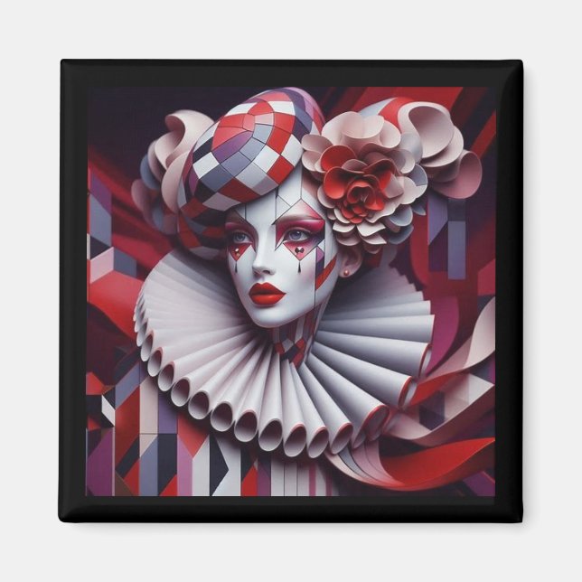 Íman Rainha dos Corações - Magneta Artística (Frente)