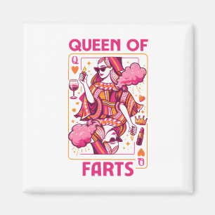 Íman Rainha dos Pum Royal Flatulência Humor Pum