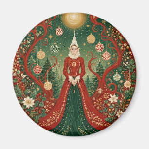 Íman Rainha Elfa da Floresta Enluarada de Natal