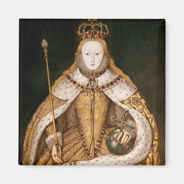 Íman Rainha Elizabeth I em Robes de coroação (Frente)