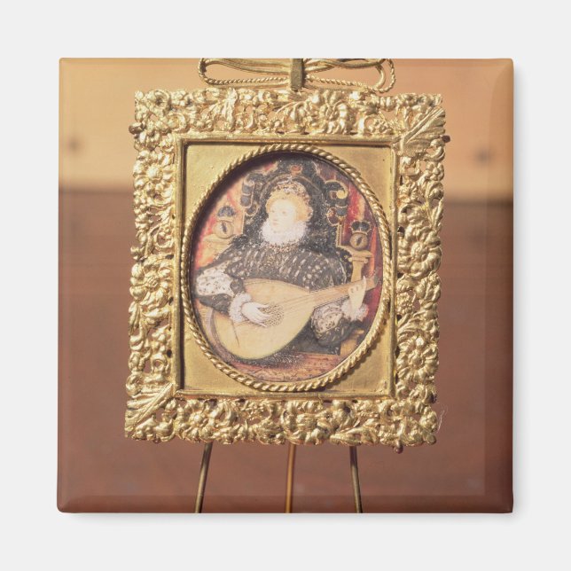 Íman Rainha Elizabeth I tocando lute (miniatura incl. (Frente)