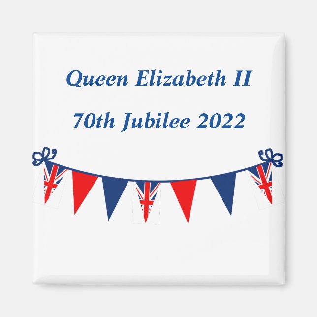 Íman Rainha Elizabeth II 70 Jubilee 2022 Magnet (Frente)