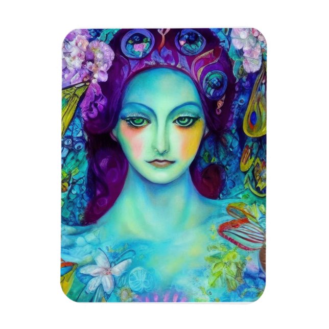 Íman Rainha Fada Encantada com Borboletas (Vertical)