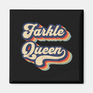 Íman Rainha Farkle Jogo de Dados Farkle Vintage Feminin