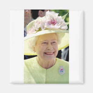 Íman Rainha Isabel II em Turquesa Hat Professiona