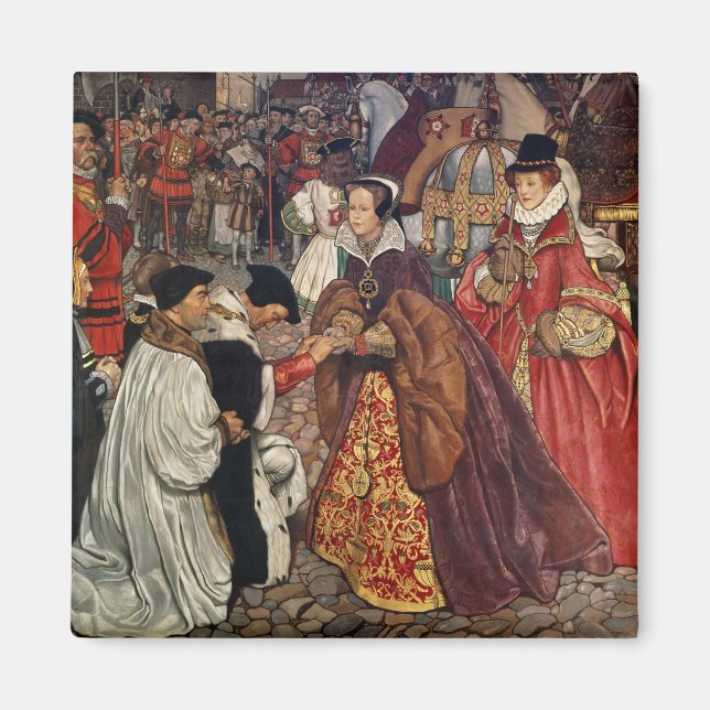 Íman Rainha Mary e Princesa Elizabeth entrando (Frente)