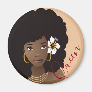 Íman Rainha, Mulher Negra com Flor no Cabelo