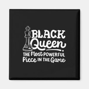 Íman Rainha Negra Peça Mais Poderosa Xadrez Afro Americ