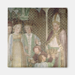 Íman Rainha Theodolinda e papa Gregory o excelente