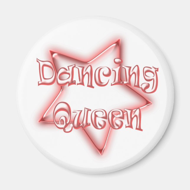 Íman Rainhas Dançando Imã de geladeira Rosa (Frente)