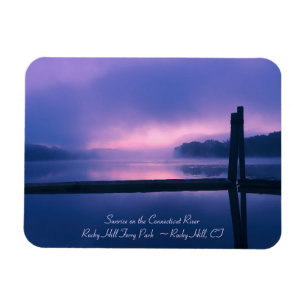 Íman Raio de sol rosa e roxo no CT RIVER-Rocky Hill