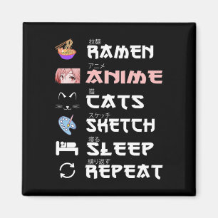 Íman Raio japonês animado desenhando gato Anime Lover G