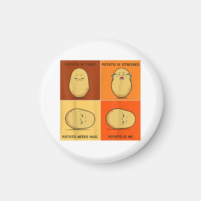Íman Raiz de Batata de Raiz Vegetal Tater Vegan Lover K (Frente)