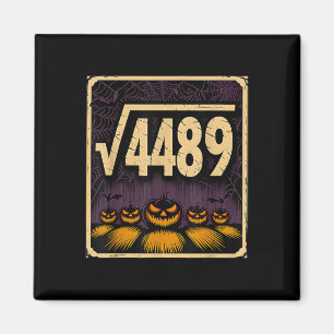 Íman Raiz Quadrada 4489 Abóbora de Halloween Piada de M