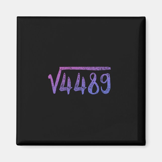 Íman Raiz Quadrada 4489 Professor de Matemática Seis Se (Frente)