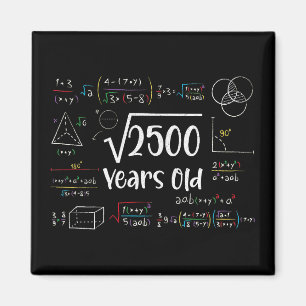 Íman Raiz Quadrada de 2500 50º Aniversário de 50 Anos