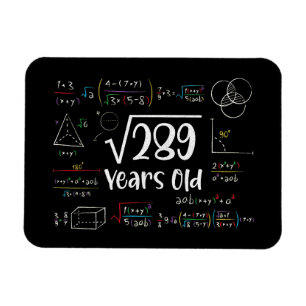 Íman Raiz Quadrada de 289 17º Aniversário 17 Anos